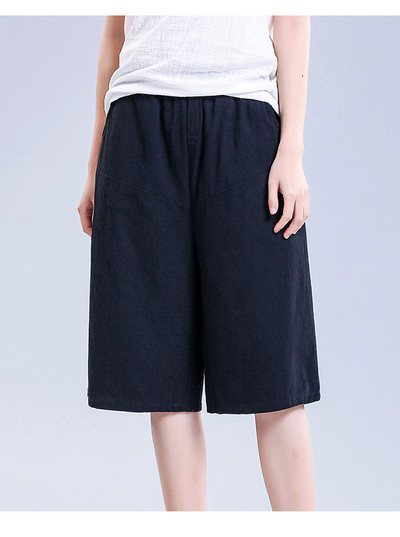 Casual παντελόνι 3/4 για γυναίκες - φαρδύ μοντέλο