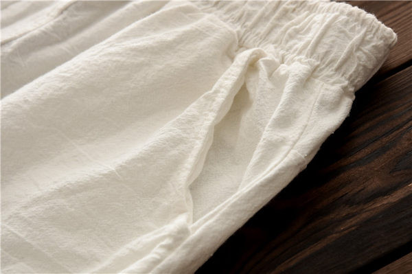 Casual παντελόνι 3/4 για γυναίκες - φαρδύ μοντέλο