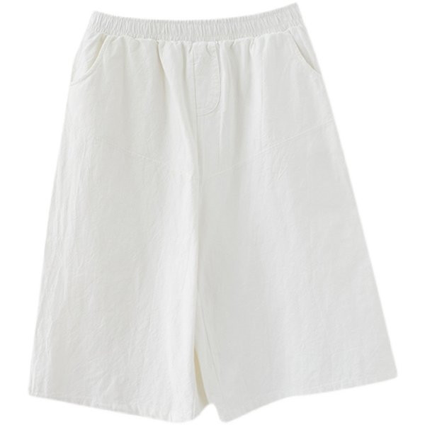 Casual παντελόνι 3/4 για γυναίκες - φαρδύ μοντέλο