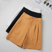 Широки къси панталони с копче