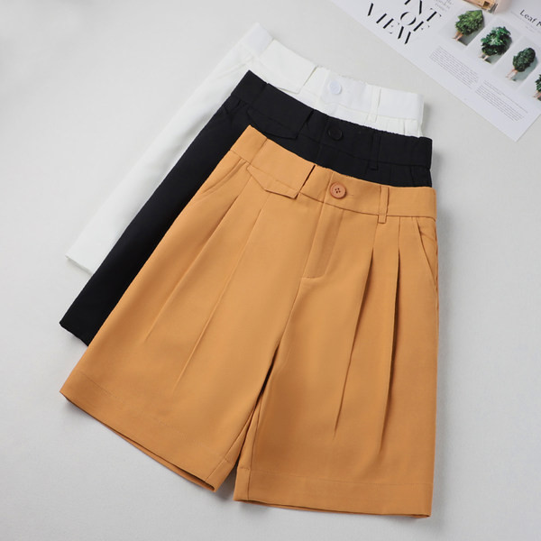 Широки къси панталони с копче