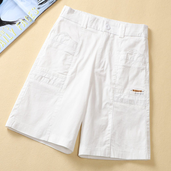 Γυναικείο παντελόνι casual με μήκος 3/4 και τσέπες