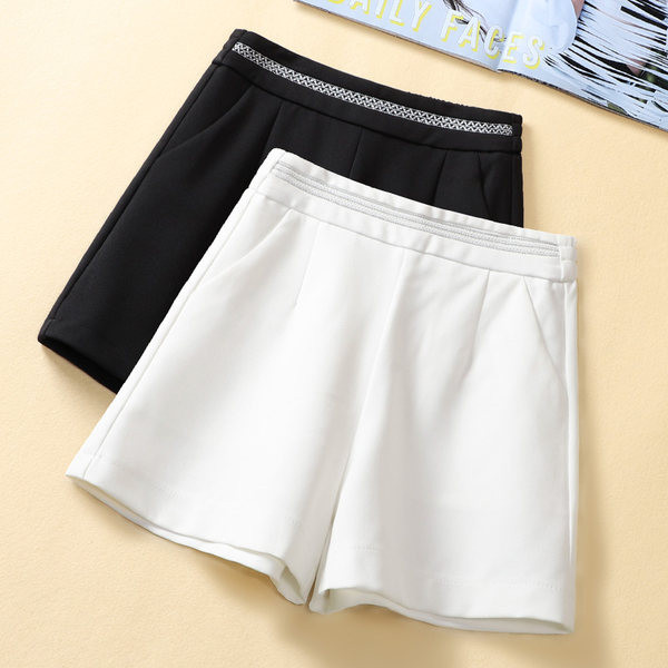 Casual φαρδύ σορτς με κέντημα