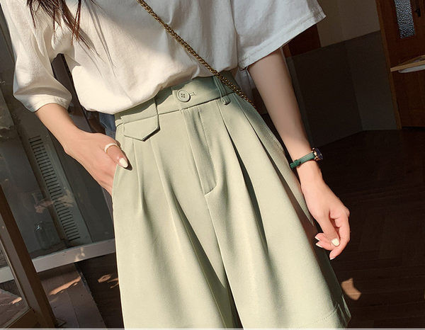 Φαρδύ γυναικείο παντελόνι με ψηλή μέση - πολλά χρώματα