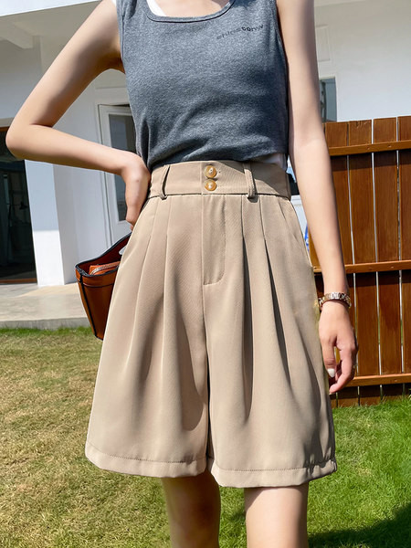 Naiste laiad kõrge vöökohaga püksid