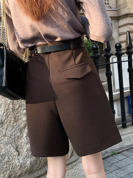 Γυναικείο φαρδύ σορτς  ψηλόμεσο