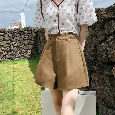 Casual φαρδύ παντελόνι για γυναίκες με κουμπιά