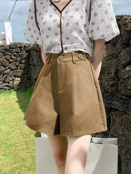 Casual φαρδύ παντελόνι για γυναίκες με κουμπιά