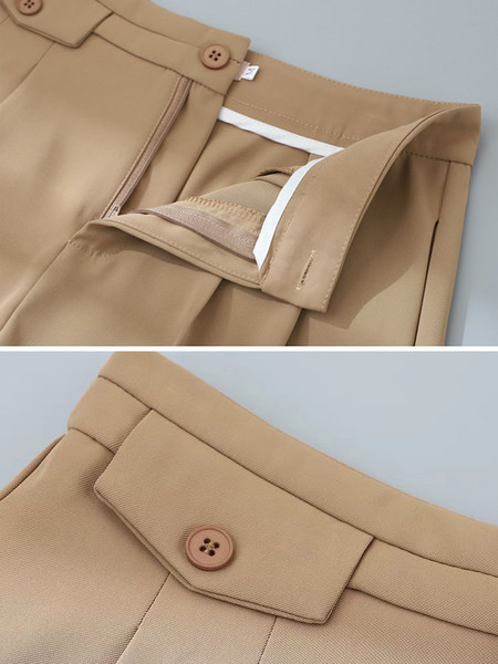 Laiad kõrge vöökoha ja taskutega naiste lühikesed püksid