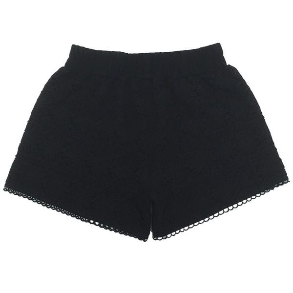Къси дамски панталони с ластична талия и дантела 