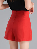 Γυναικείο σορτς με φερμουάρ και ψηλόμεσο