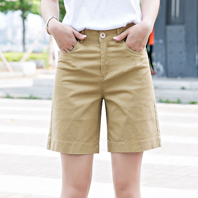 Kõrge vöökohaga vabaaja naiste 3/4 püksid