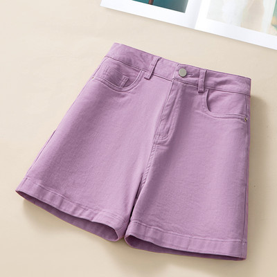 Γυναικείο τζιν σορτς με ψηλόμεσο σε τία χρώματα