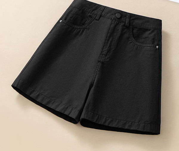 Γυναικείο τζιν σορτς με ψηλόμεσο σε τία χρώματα