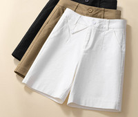 Γυναικείο σορτς με ψηλή μέση και τσέπες