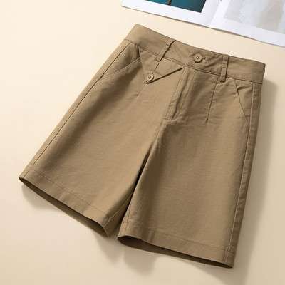 Γυναικείο σορτς με ψηλή μέση και τσέπες