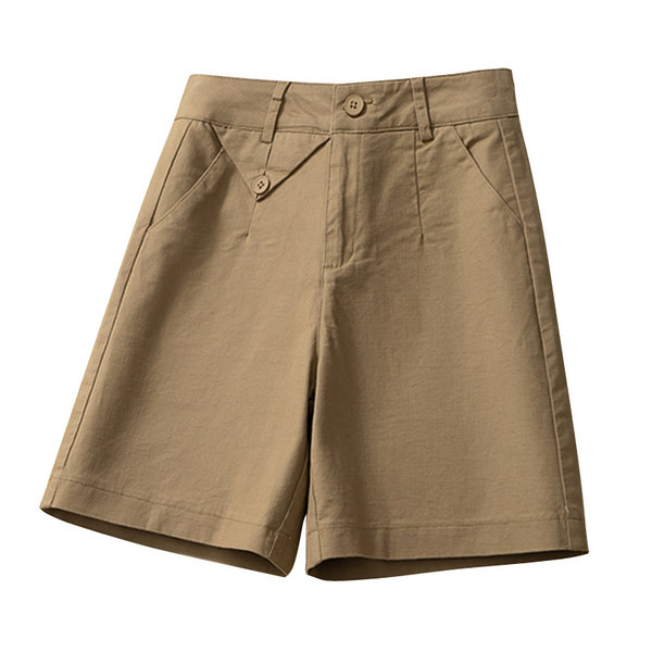 Γυναικείο σορτς με ψηλή μέση και τσέπες