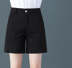 Casual παντελόνι με τσέπες και κουμπί