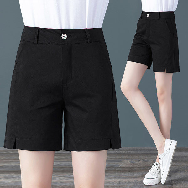 Casual παντελόνι με τσέπες και κουμπί