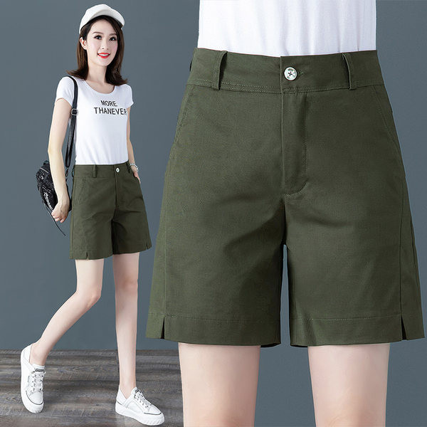 Casual παντελόνι με τσέπες και κουμπί