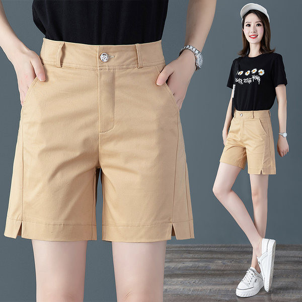 Casual παντελόνι με τσέπες και κουμπί