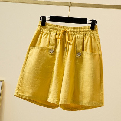 Naiste lühikesed püksid elastse vöökoha ja lipsudega