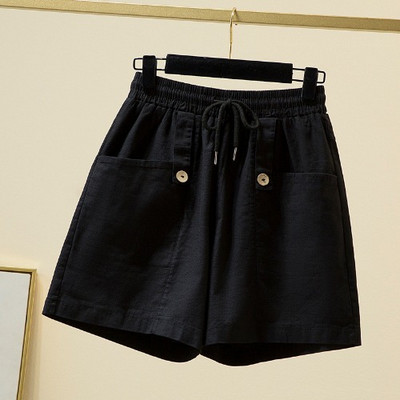 Naiste lühikesed püksid elastse vöökoha ja lipsudega