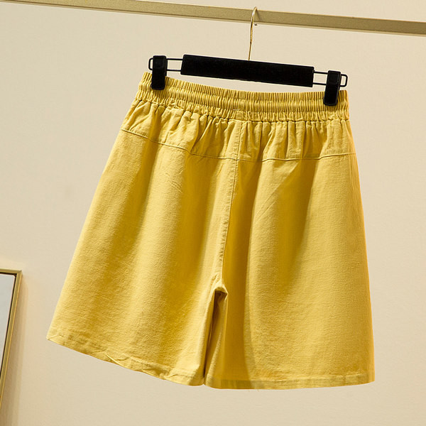 Naiste lühikesed püksid elastse vöökoha ja lipsudega