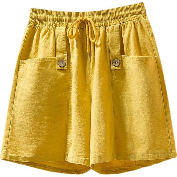 Naiste lühikesed püksid elastse vöökoha ja lipsudega