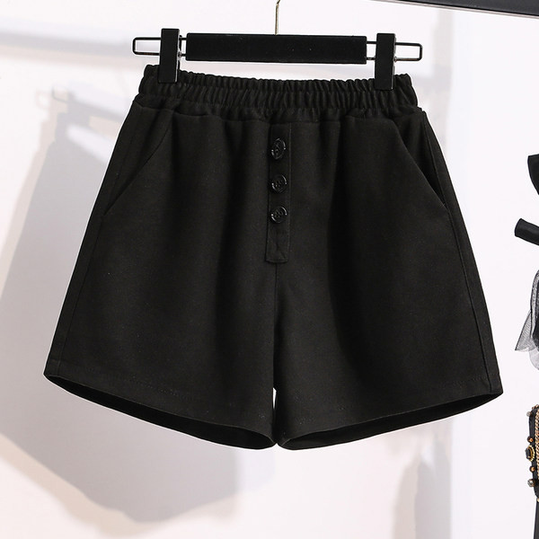 Ženske kratke hlače s elastičnim strukom i gumbima