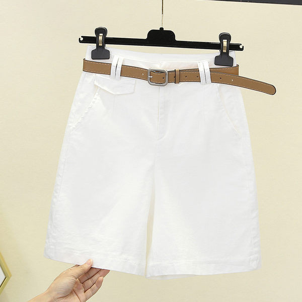 Casual σορτς ίσιο ψηλόμεσο παντελόνι για γυναίκες