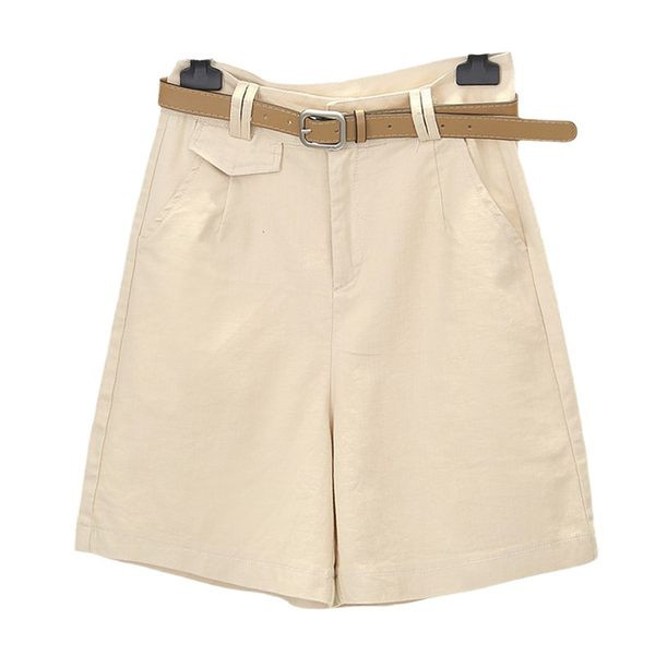 Casual σορτς ίσιο ψηλόμεσο παντελόνι για γυναίκες