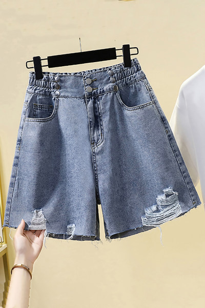 Casual γυναικείο σορτς με σκισμένα στοιχεία