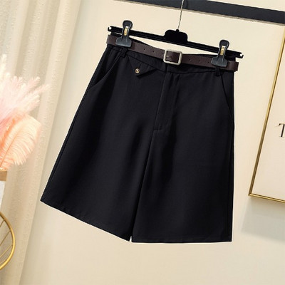 Γυναικείο παντελόνι με ζώνη σε μαύρο και μωβ