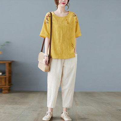 Φαρδύ μοντέλο σετ  για γυναίκες με κέντημα