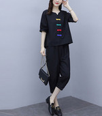 Γυναικείο μονόχρωμο σετ με κορδέλες