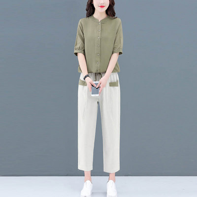 Naiste igapäevane komplekt kahest osast - särk ja püksid