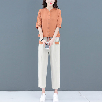 Naiste igapäevane komplekt kahest osast - särk ja püksid