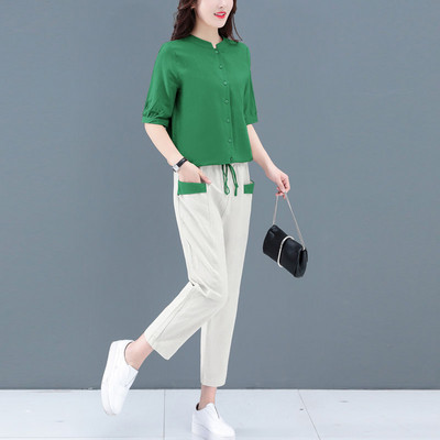 Naiste igapäevane komplekt kahest osast - särk ja püksid