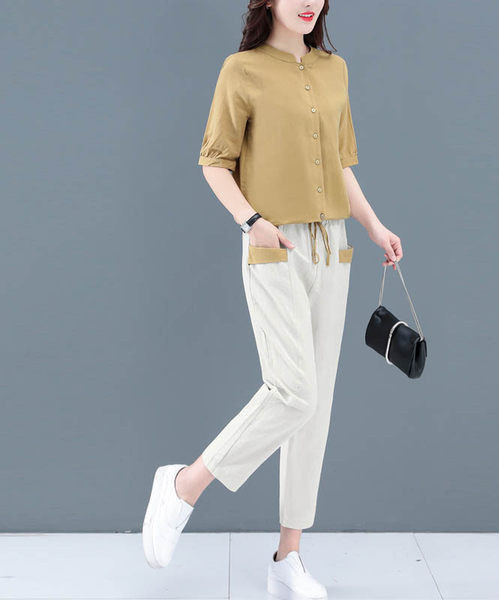 Naiste igapäevane komplekt kahest osast - särk ja püksid