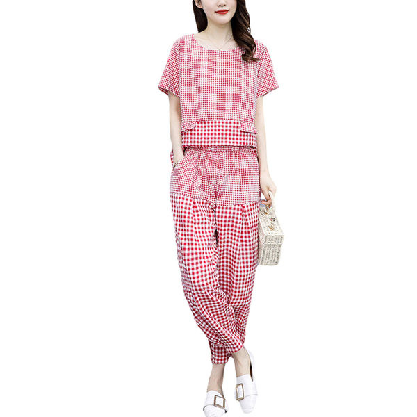 Naiste igapäevane komplekt kahest osast - pluus ja püksid