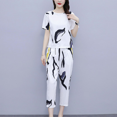 Casual γυναικείο σετ μπλούζα και παντελόνι