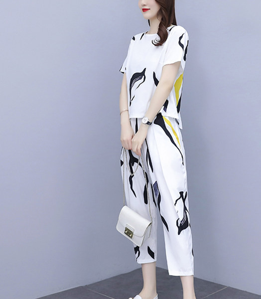 Casual γυναικείο σετ μπλούζα και παντελόνι