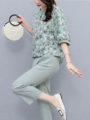 Moodne naiste komplekt - püksid ja särk