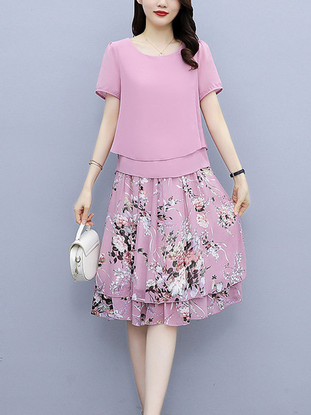 Γυναικείο σετ σε τρία χρώματα με φλοράλ μοτίβο