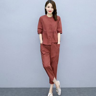 Uue mudeli suvekomplekt - asümmeetriline särk ja laiad püksid