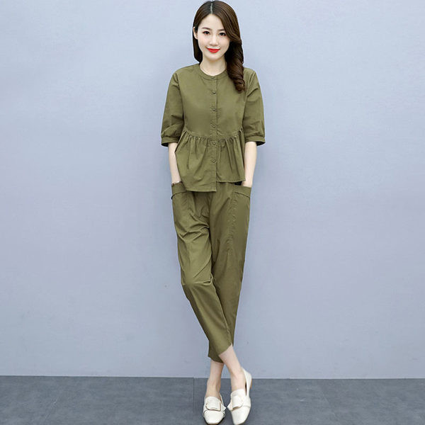 Uue mudeli suvekomplekt - asümmeetriline särk ja laiad püksid