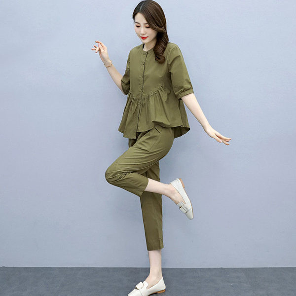 Uue mudeli suvekomplekt - asümmeetriline särk ja laiad püksid