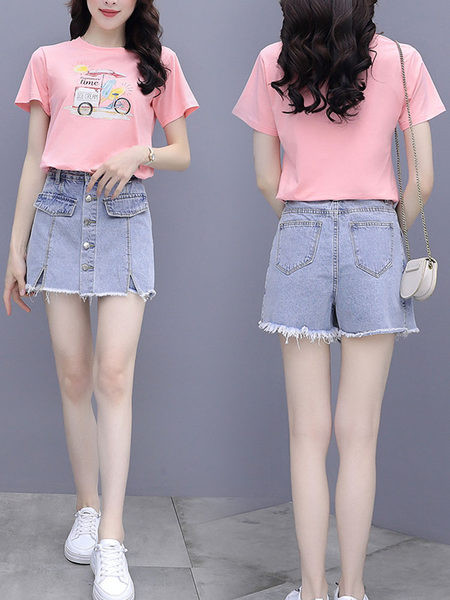 Juhuslik seeliku-pükste ja T-särgi komplekt