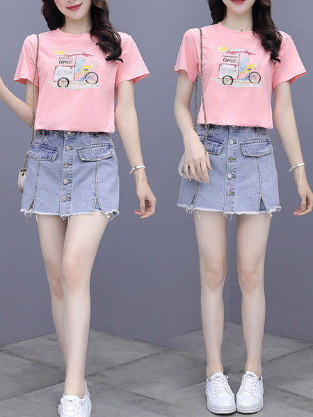 Juhuslik seeliku-pükste ja T-särgi komplekt